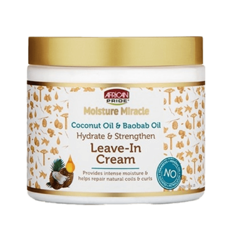 African Pride Moisture Miracle Coconut Oil & Baobab Oil Leave-In Cream