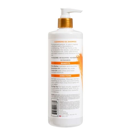 TXTR by Cantu Sleek Color Treated Hair + Curls Cleansing Oil Shampoo 2