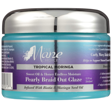 The Mane Choice Tropical Moringa Sweet Oil & Honey Endless Moisture Pearly Braid Out Glaze 354ml