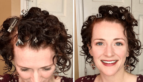 Root clipping curly hair