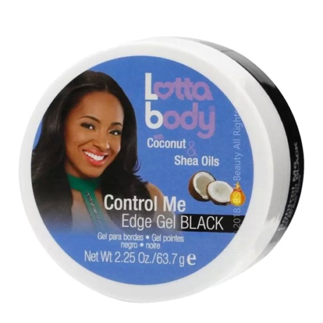 Lottabody Coconut & Shea Oils Control Me Edge Gel BLACK (PRETO)