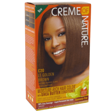 Creme of Nature Moisture-Rich Hair Color LT Golden Brown C20 – Tinta Castanho-Claro Ouro